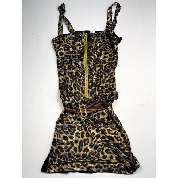 Costumes USA Adult ONE SIZE Leopard Pimpette Dress COSTUME Dress, Hat, Boa EUC - Picture 5 of 6